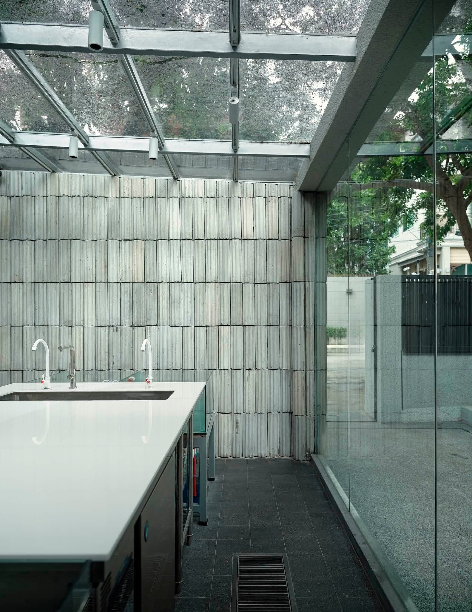 Interior corridor and prep counter, Bangkok