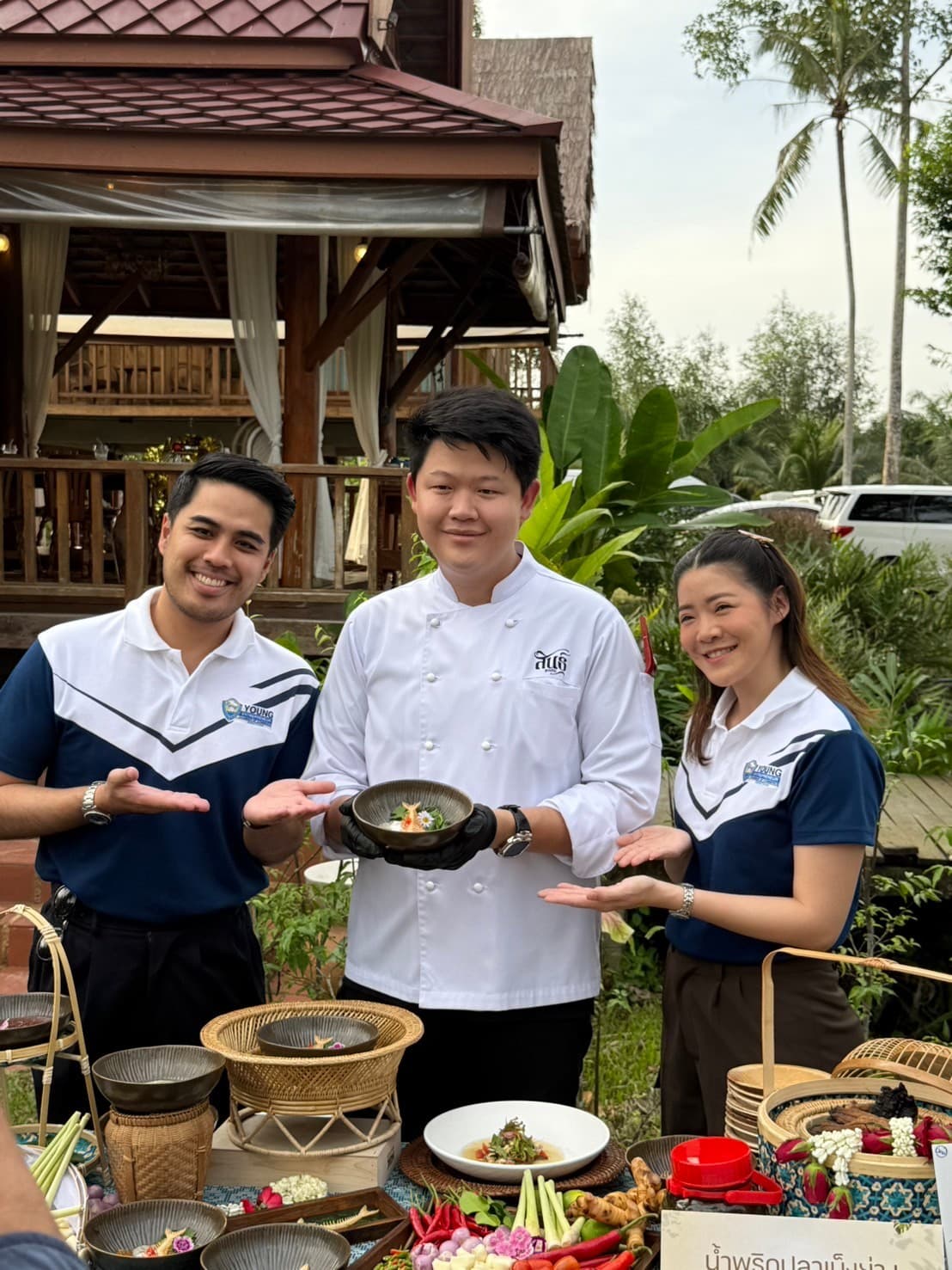 Chef Boss presenting a dish